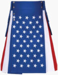 American Flag Hybrid Utility Kilt For Patriotic Men