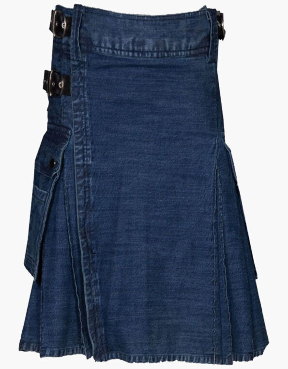 Dark Blue Denim Kilt