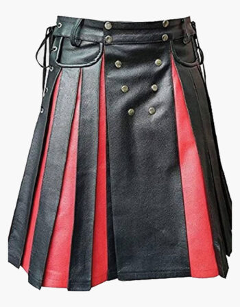 Gladiator Leather Kilt with Front Panels Kilt