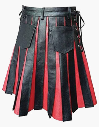 Gladiator Leather Kilt with Front Panels Kilt