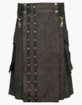 Heavy-Denim-Kilt-With-Straps