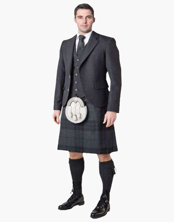 Black Tweed Argyll Kilt Outfit