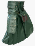 Green Leather Kilt With Sporran