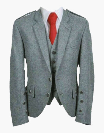 Lovat Green Argyll Tweed Kilt Jacket And Vest For Men
