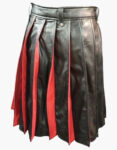 Pleated-Black-and-Red-Leather-Kilt