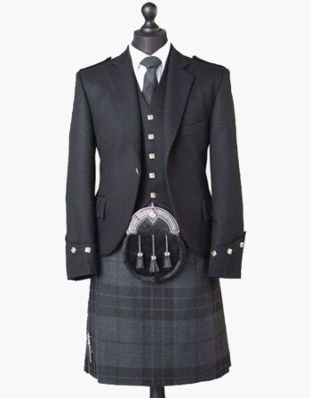 Stylish Scottish Argyll Jacket Kilt Outfit