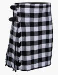 Clan Black and White Tartan Kilt