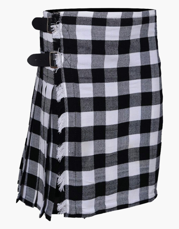 Clan Black and White Tartan kilt