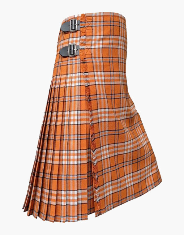 Clan Tennessee Volunteer Orange Tartan Kilt