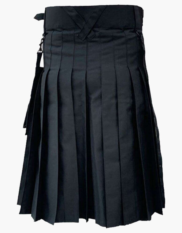 New Modern Black Utility Kilt