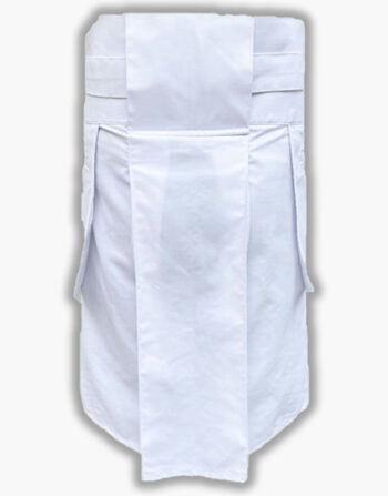 White Utility Kilt For Men