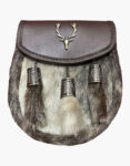 Seal Skin Sporran With Stag Head Badge