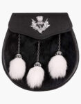 Thistle-Badge-With-3-Furr-Tassle-Semi-Dress-Rabbit-Fur-Sporran