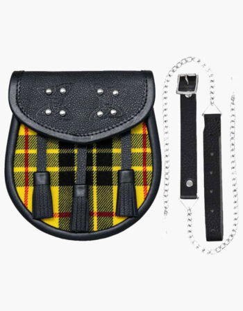 macleod of lewis tartan leather sporran